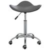 vidaXL Salon Spa Stool Grey Faux Leather