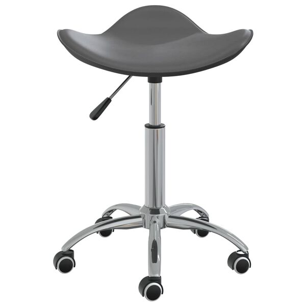 vidaXL Salon Spa Stool Grey Faux Leather
