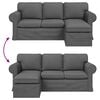 vidaXL Sofa Dark Grey 195 x 138 x 80 cm Fabric