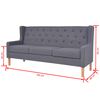 vidaXL Sofa Set 2 Pieces Fabric Grey
