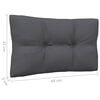 vidaXL Garden Corner Sofa with Anthracite Cushions Grey Solid Pinewood