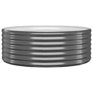 vidaXL Garden Raised Bed Galvanised Steel 100x100x36 cm Anthracite
