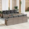 vidaXL Garden Sofa Set 9 pcs Grey