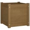 vidaXL Planter | Honey brown | Solid pinewood | 40x40x40 cm | Planters | Planter