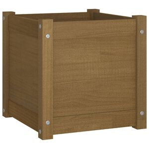vidaXL Planter | Honey brown | Solid pinewood | 40x40x40 cm | Planters | Planter