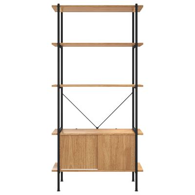 vidaXL 5-Tier Shelving Unit with Cabinet 80x40x163 cm Steel and Engineered Wood