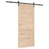 vidaXL Sliding Door Natural 100 x 208 cm Solid Pine Wood