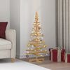 vidaXL Wooden Christmas Tree with Stand Brown 120 cm Solid pine wood