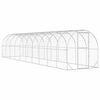 vidaXL Chicken Coop Silver 1000 x 200 x 200 cm Galvanised Steel