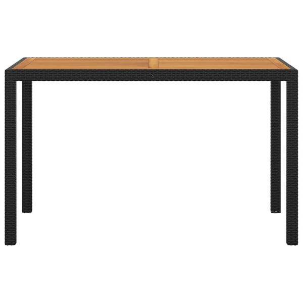 vidaXL 5 Piece Garden Dining Set with Cushions Poly Rattan Black