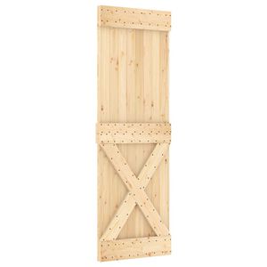 vidaXL Sliding Door NARVIK 70 x 210 cm (213.5 cm) Natural and Black