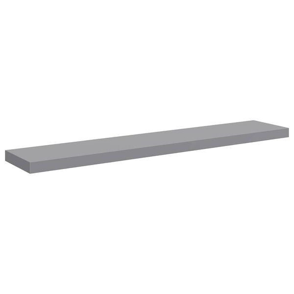 vidaXL Floating Wall Shelf Grey 120x23.5x3.8 cm MDF