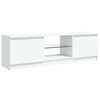vidaXL TV Cabinet with LED Lights White 120x30x36 cm