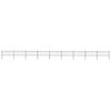 vidaXL Garden Fence with Spear Top Steel 1506x80 cm Black