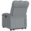 vidaXL Electric Stand up Massage Recliner Chair Light Grey Fabric