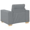 vidaXL Sofa 3 pcs Light Grey Fabric