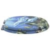 vidaXL WC Toilet Seats 2 pcs with Soft Close Lids MDF Dolphins Design