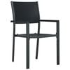 vidaXL 5 Piece Garden Dining Set Black