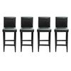 vidaXL Bar Stools 4 pcs Black Faux Leather