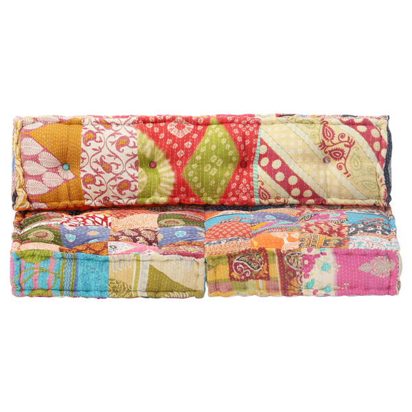 vidaXL Pouffe Patchwork Fabric