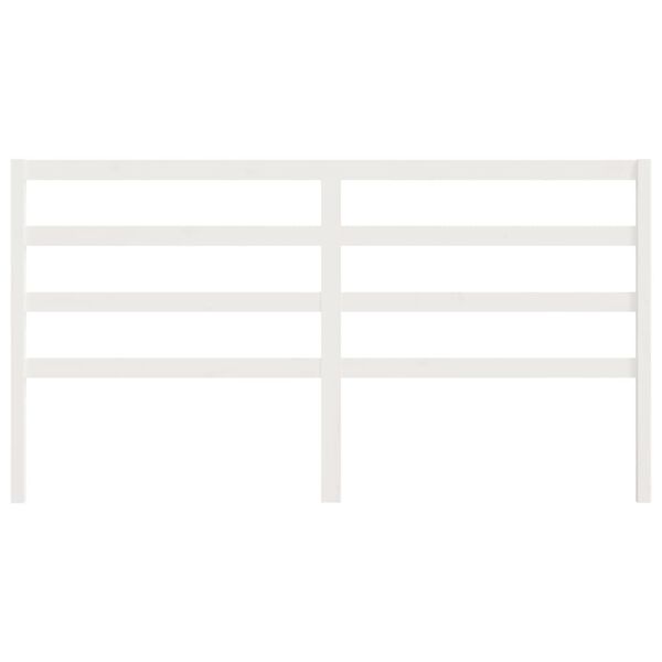 vidaXL Bed Headboard White 186x4x100 cm Solid Wood Pine