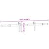 vidaXL Sliding Door Hardware Kit 152.5 cm Steel Black