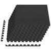 vidaXL Floor Mats 24 pcs 8.64 ㎡ EVA Foam Black
