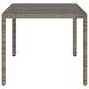 vidaXL Garden Table 150x90x75 cm Tempered Glass and Poly Rattan Grey