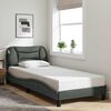 vidaXL Bed Frame without Mattress "Hvar" Dark Grey 90x190 cm Fabric