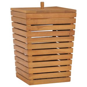 vidaXL Laundry Basket 30x30x45 cm Solid Teak Wood