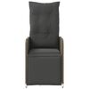 vidaXL Reclining Garden Chairs 2 pcs with Table Grey Poly Rattan
