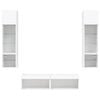 vidaXL 6 Piece TV Wall Units with LED White Engineered Wood