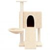 vidaXL Cat Tree with Sisal Scratching Posts Cream 96 cm