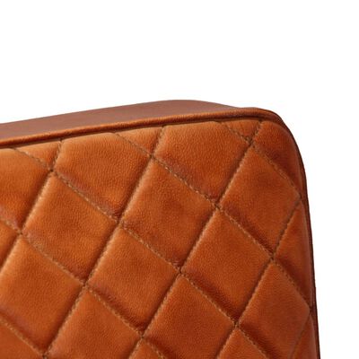 vidaXL Armchair Light Brown Genuine Leather