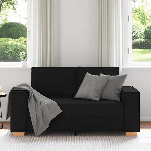 vidaXL 2-Seater Sofa Black 160x78x84 cm Fabric