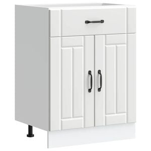 vidaXL Kitchen Base Cabinet "Lucca" White Engineered Wood