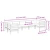 vidaXL 7 Piece Garden Sofa Set with Cushions Solid Wood&nbsp;Douglas Fir