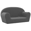 vidaXL Kids' Sofa 2-Seater Anthracite Soft Plush