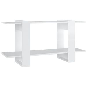 vidaXL Book Cabinet | High gloss white | Engineered wood | Large | Book Cabinet