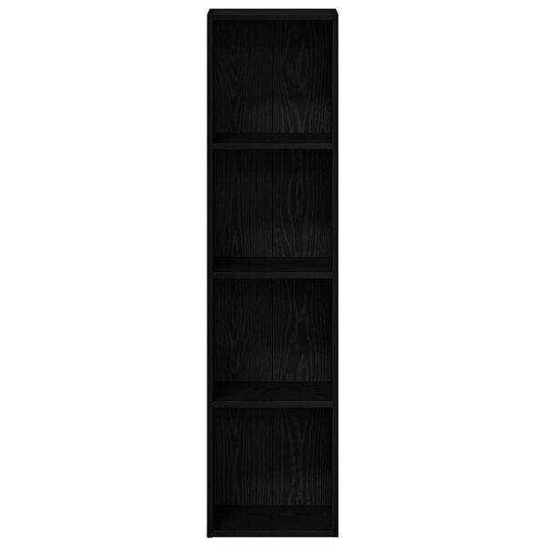 vidaXL Book Cabinet Black Oak 36 x 30 x 143 cm Engineered Wood