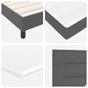 vidaXL Box Spring Bed Dark Grey and White 137 x 187 cm Fabric