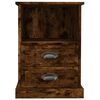 vidaXL Bedside Cabinet Smoked Oak 43x36x60 cm