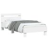vidaXL Bed Frame without Mattress with LED Lights White 90x190 cm Single