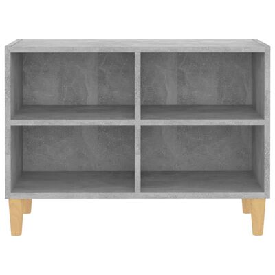 vidaXL TV Cabinet with Solid Wood Legs Concrete Grey 69.5x30x50 cm