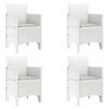 vidaXL Garden Chair 4 pcs White Polypropylene