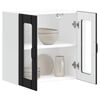 vidaXL Kitchen Wall Cabinet with Glass Door Lucca Black Engineered Wood