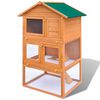vidaXL Outdoor Rabbit Hutch Wooden Cage 3 Layers
