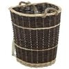 vidaXL Firewood Backpack with Carrying Belts 44.5x37x50 cm Natural Willow