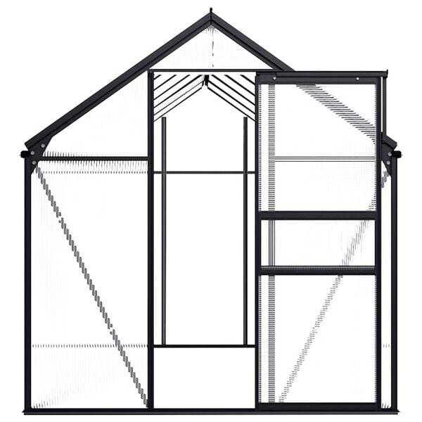 vidaXL Greenhouse Anthracite Aluminium 7.03 m&sup2;
