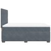 vidaXL Box Spring Bed with Mattress Dark Grey Double Velvet